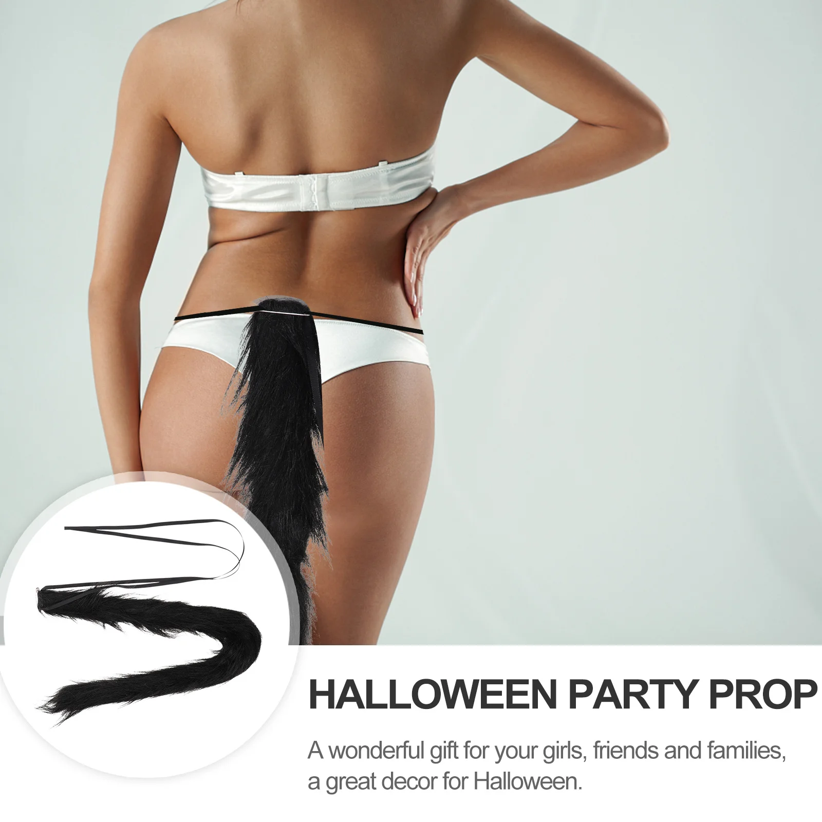 2 قطعة ملحق القط فو هالوين تأثيري فو الذيل زي حفلة للنساء الفتيات فستان بتصميم حالم لعب الأدوار الدعامة