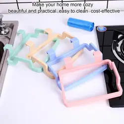 Kitchen Trash Cloth Hanger Reasonable Plastic Garbage Bag Rack Portable Hanging Trash Can Waste Bin Garbage Bag Holder Gadgets