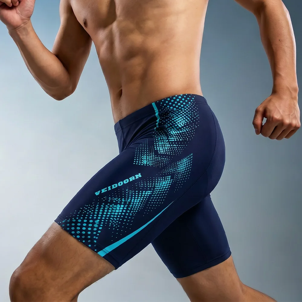 Veidoorn Skin Friendly Swim Trunks Anti Embarrassment Briefs Quick Dry Elastic Swim Shorts For Men Beach Swimming Pool