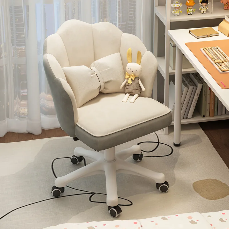 

Computer chair household comfortable sedentary office seat desk chair girls bedroom learning backrest makeup chair