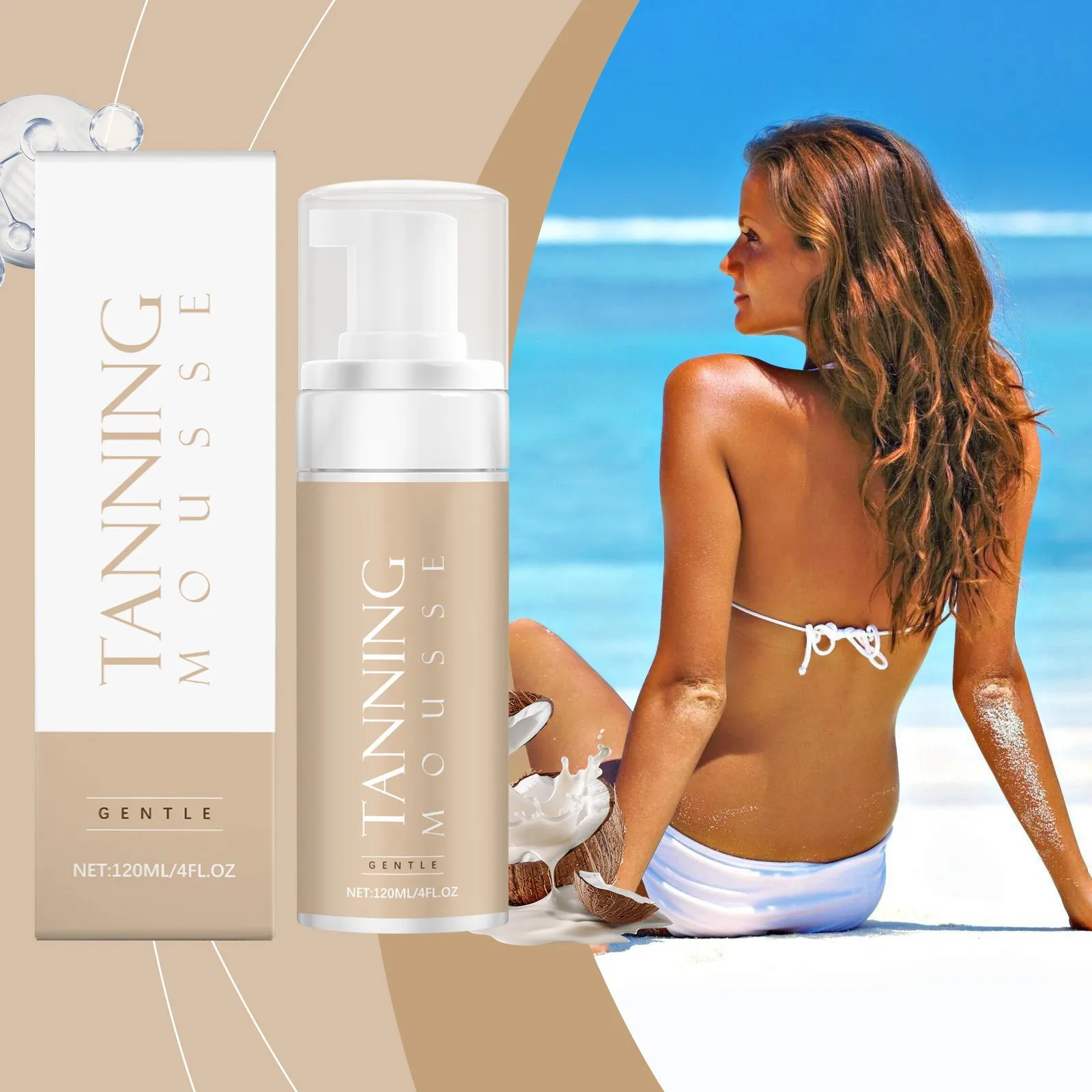 

120ml Women Tanning Quick Drying Sun Free Tanning Cream Tanning Bronzer Nourishing Tanning Lotion Apply Silky And Residue Free