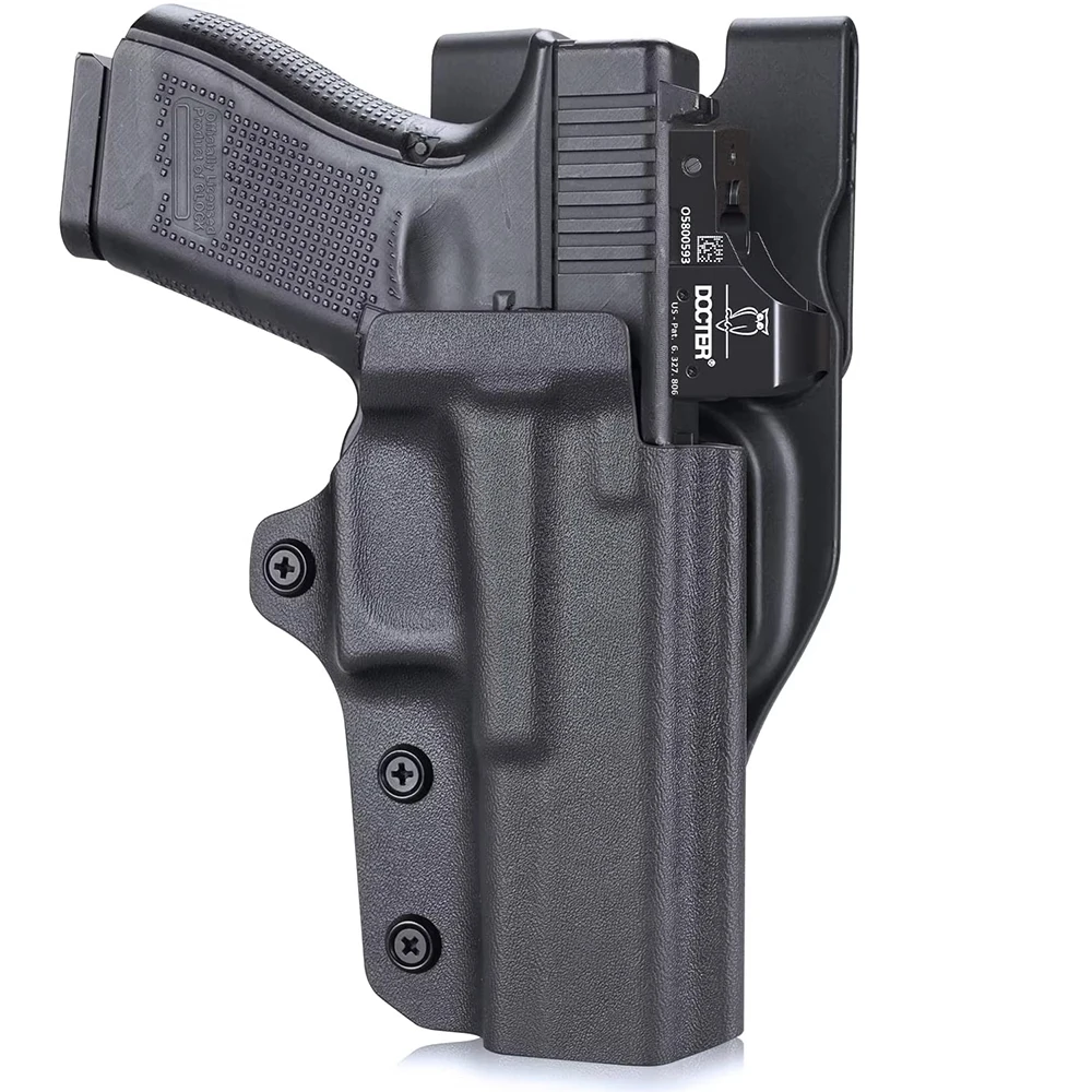 Gun&Flower Glock 17/19 OWB Kydex Level II Thumb Release Holster Optics Cut - Glock 17/19/19X/44/45 Gen (1 2 3 4 5)