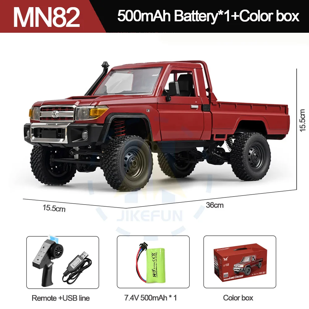 1:12 MN Modell MN82 RC Auto 2.4G RTR Version 4WD 280 Motor Proportional Offroad-Ferngesteuerter Crawler Spielzeug für Jungen Geschenke