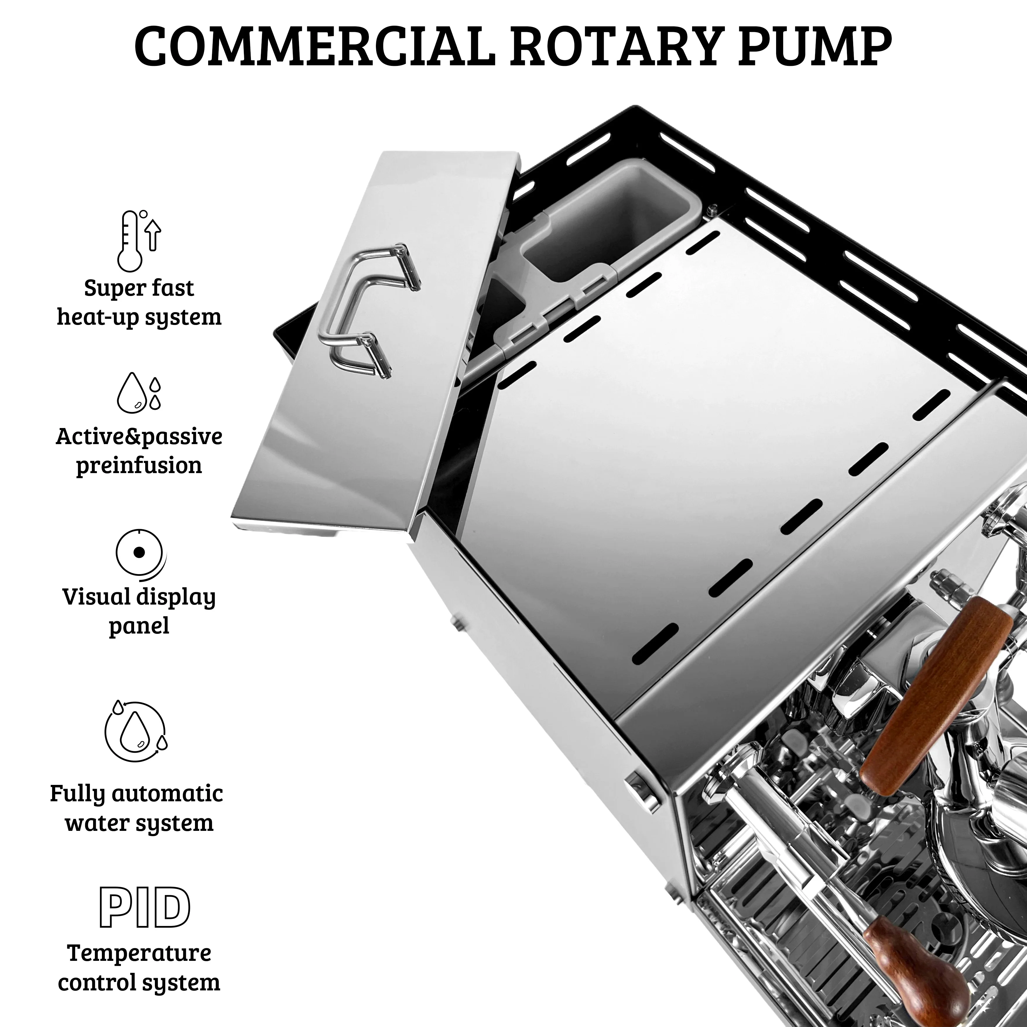 Hot Sale Best Stainless Steel Home Use Household Electric Coffee Espresso Machine for Home