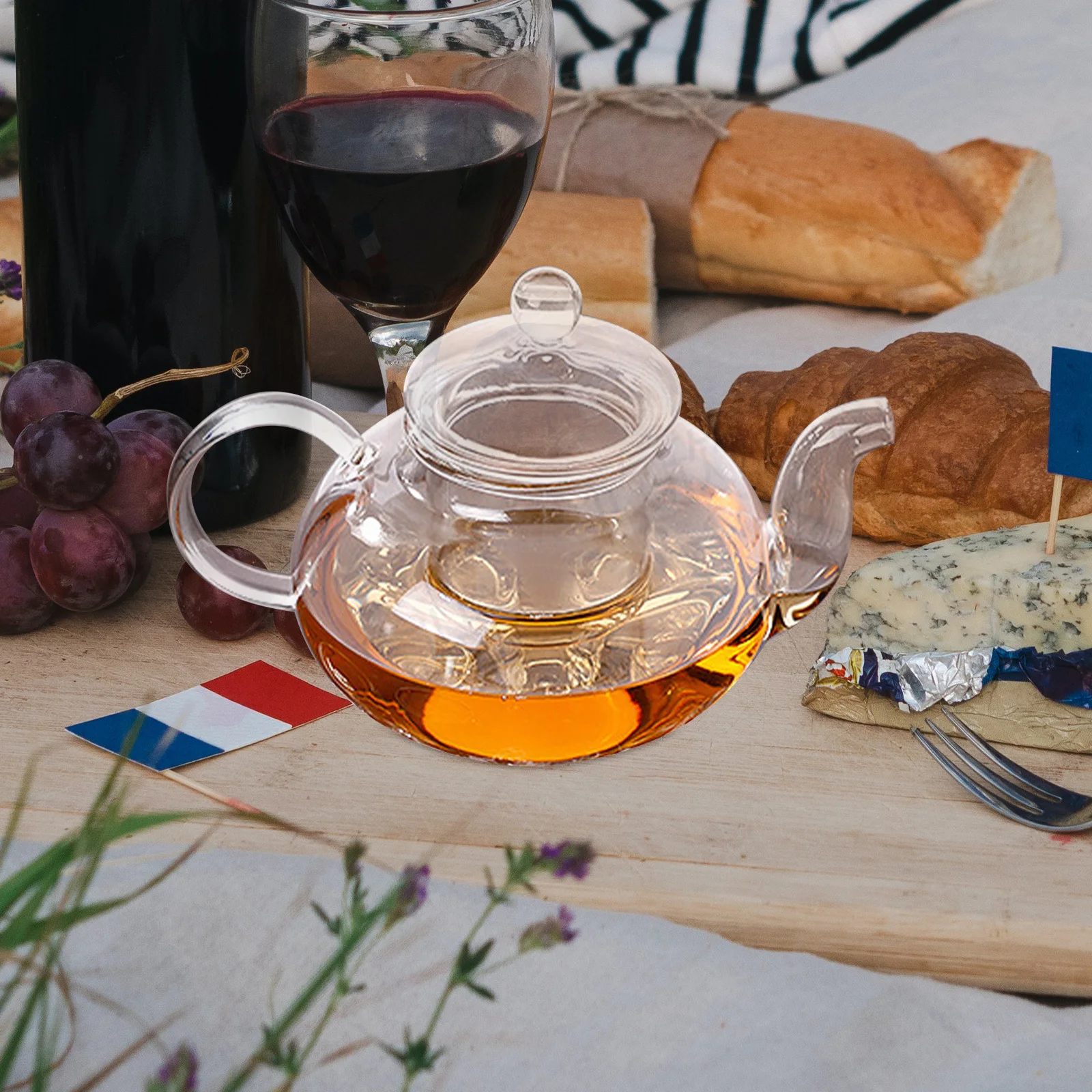 

Thickened Tea Pot Glass Elegant Teapot Fine Workmanship Traditional Style Comfortable Handle Daily Tea Maker