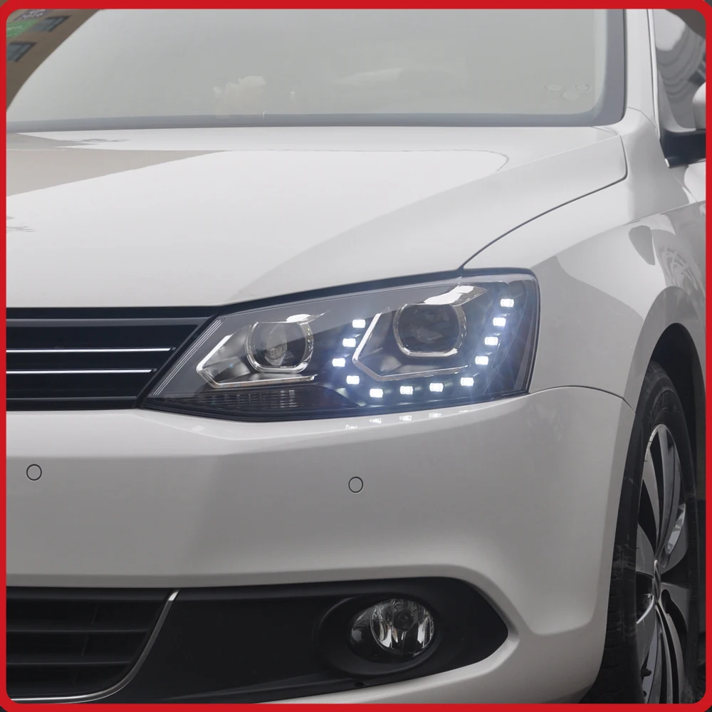 

Car Front Lamps For VW Jetta Sagitar Vento 2012-2018 Headlights Assembly Upgrade LED Tears Eye Style High Quality Plug and Play