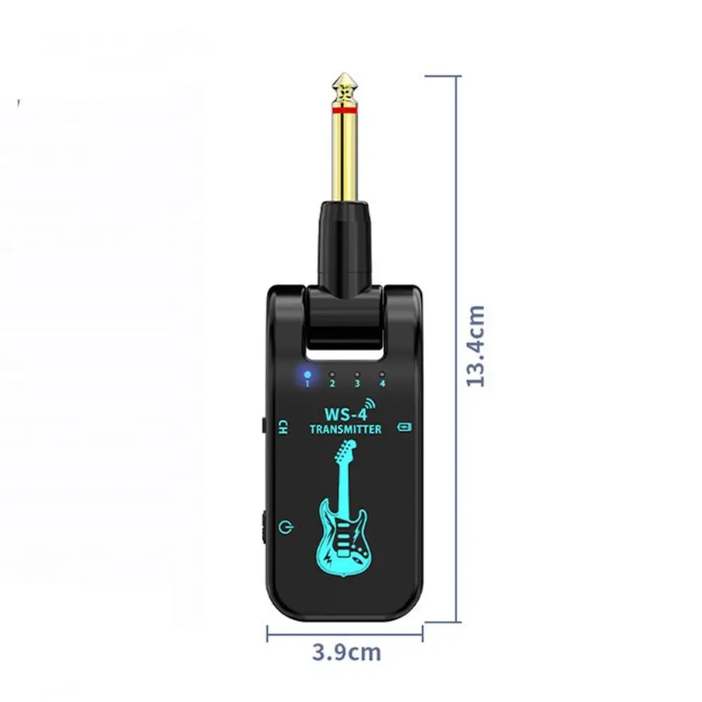 2.4GHz Wireless Guitar System 48K/16bit Real-time Transmission Guitar Transmitter Receiver Set Rotatable Plug Rechargeable