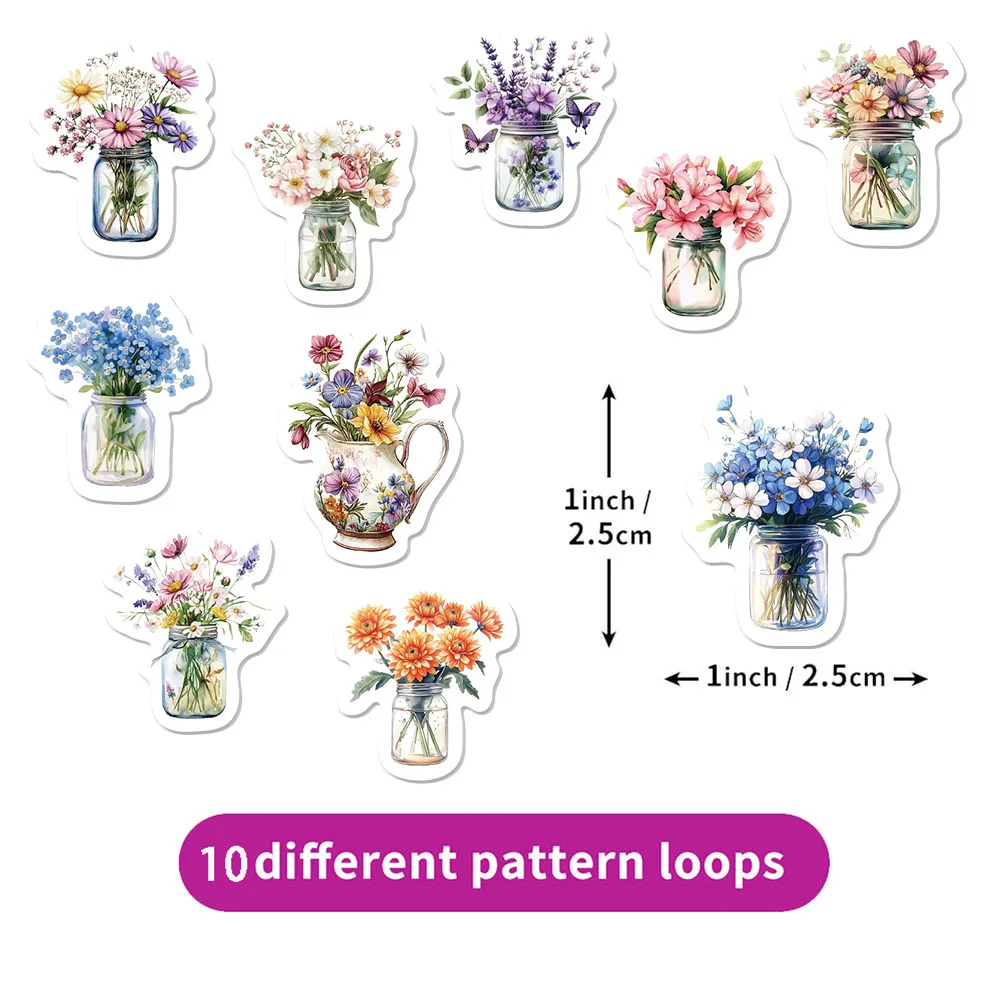 500 個漫画フラワーロールステッカー小柄 DIY 荷物スケートボード水カップオートバイステッカー