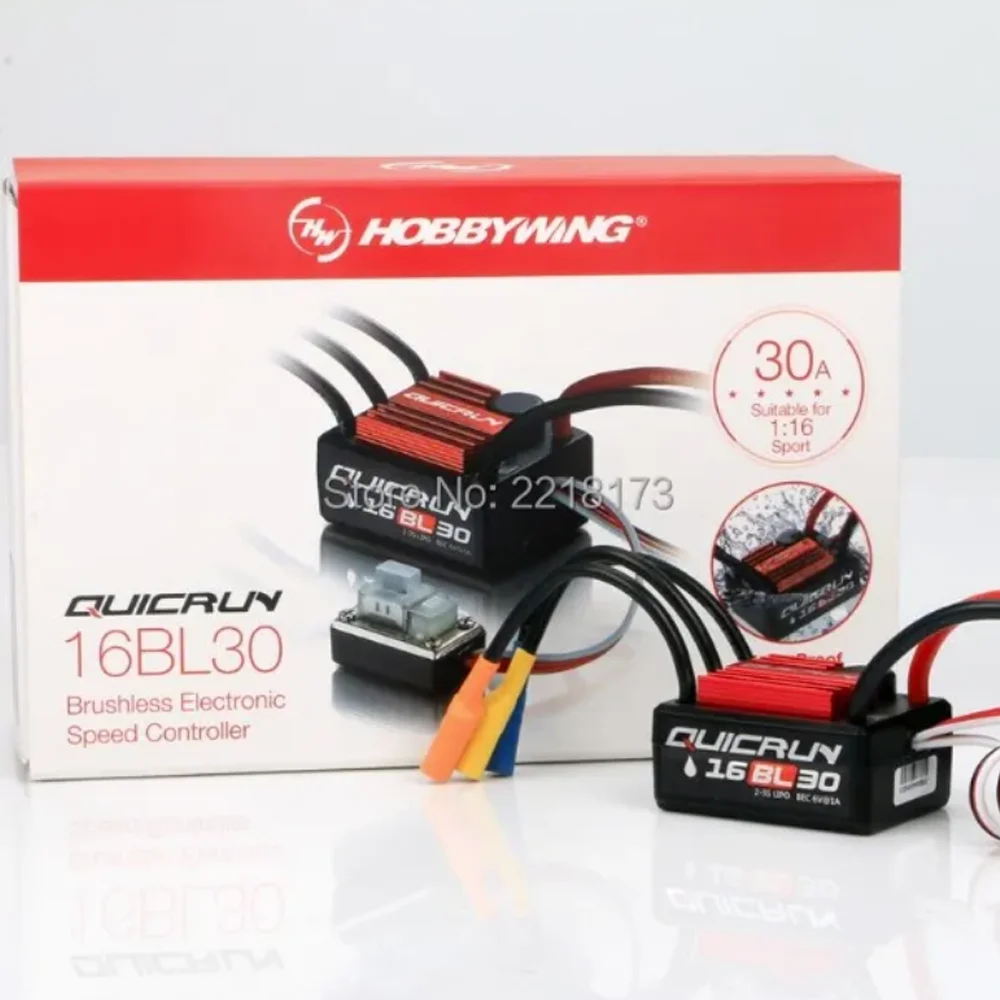 HobbyWing QuicRun WP-16BL30 30A Waterproof And Brushless ESC For 1/16 RC Car