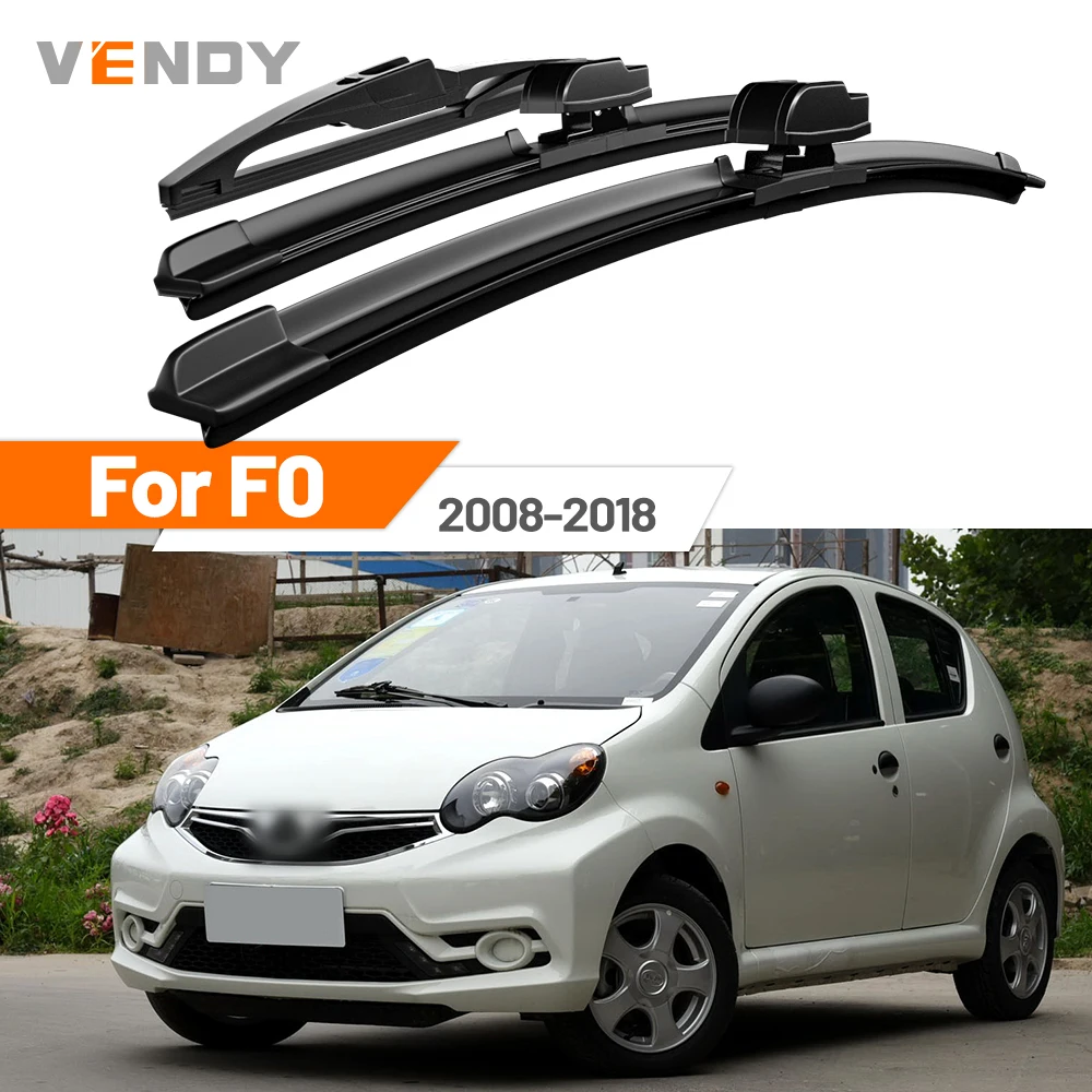 

For BYD F0 2008-2018 2009 2010 2011 2012 2013 2014 2015 2016 2017 Front & Rear Windshield Wiper Blades Windscreen Wipers Set