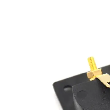 صندوق مكبر صوت مزدوج الشكل على شكل مربع، كوب طرفي ذهبي، أسود