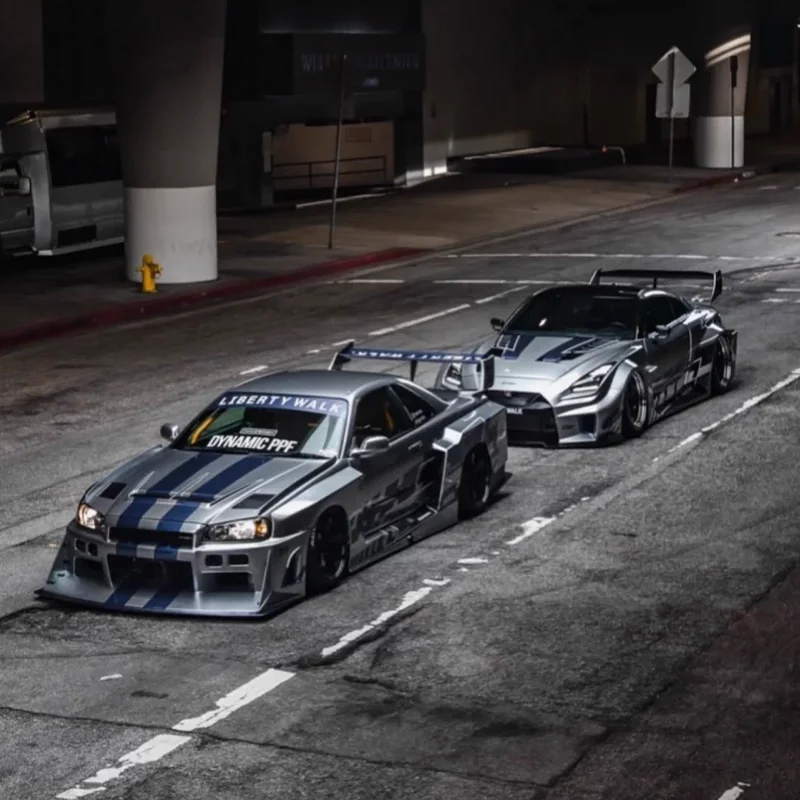 MINIGT 1/64 GT-R R35 ER34 35GT-RR LIBERTY WALK PROJECT FF-R