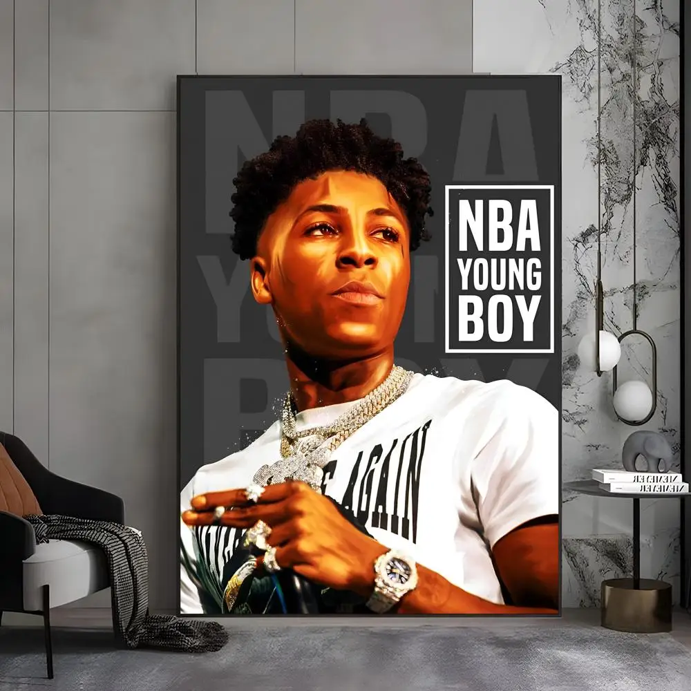 ملصق YoungBoy Never Broke Again عالي الدقة ذاتي اللصق مقاوم للماء مثالي لغرفة النوم والمكتب المنزلي هدية رائعة