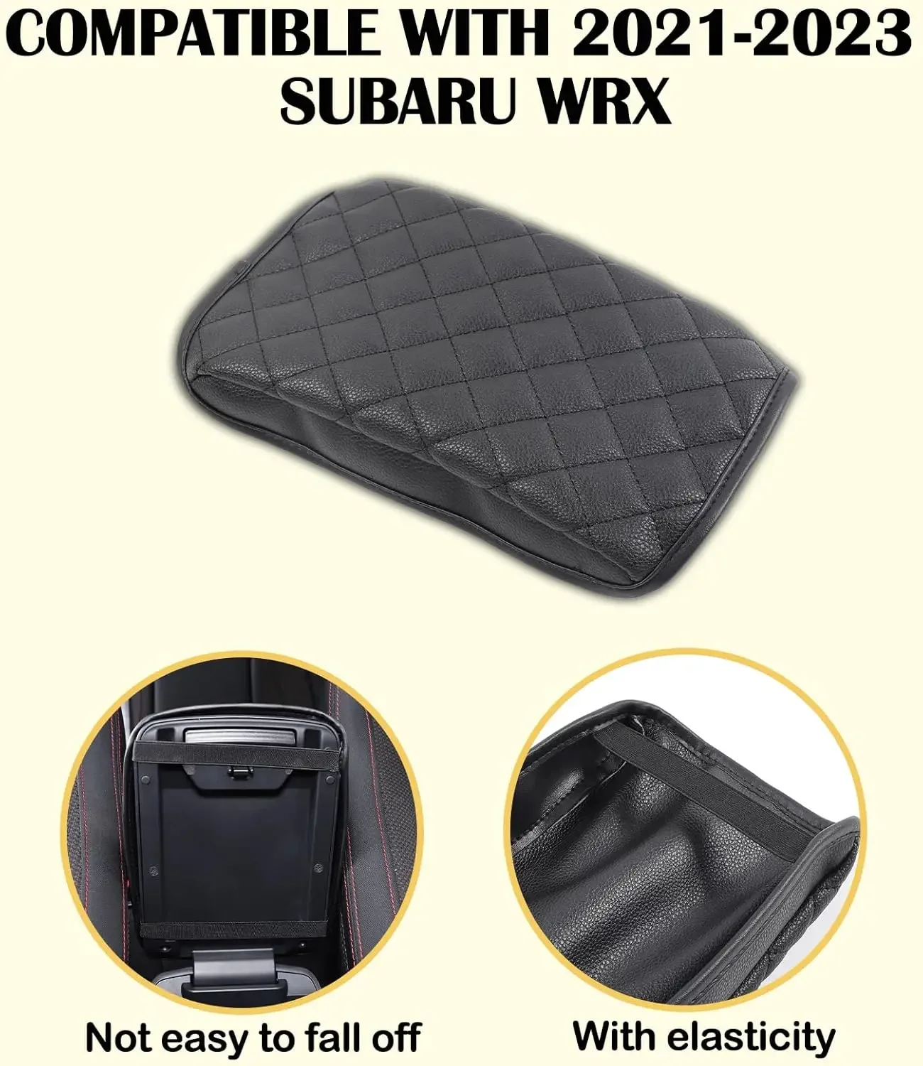 1PCS PU Leather Car Center Console Armrest Box Cover For Subaru WRX 2021-2025 Hand Arm Rest Protection Case Accessories