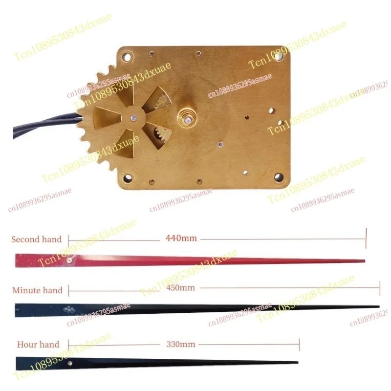 220V Metal Gear High Torque Clock Motor Power Clock Mechanism Kit With 45cm Extra Long Pointer For Big Wall Clock Repair DIY