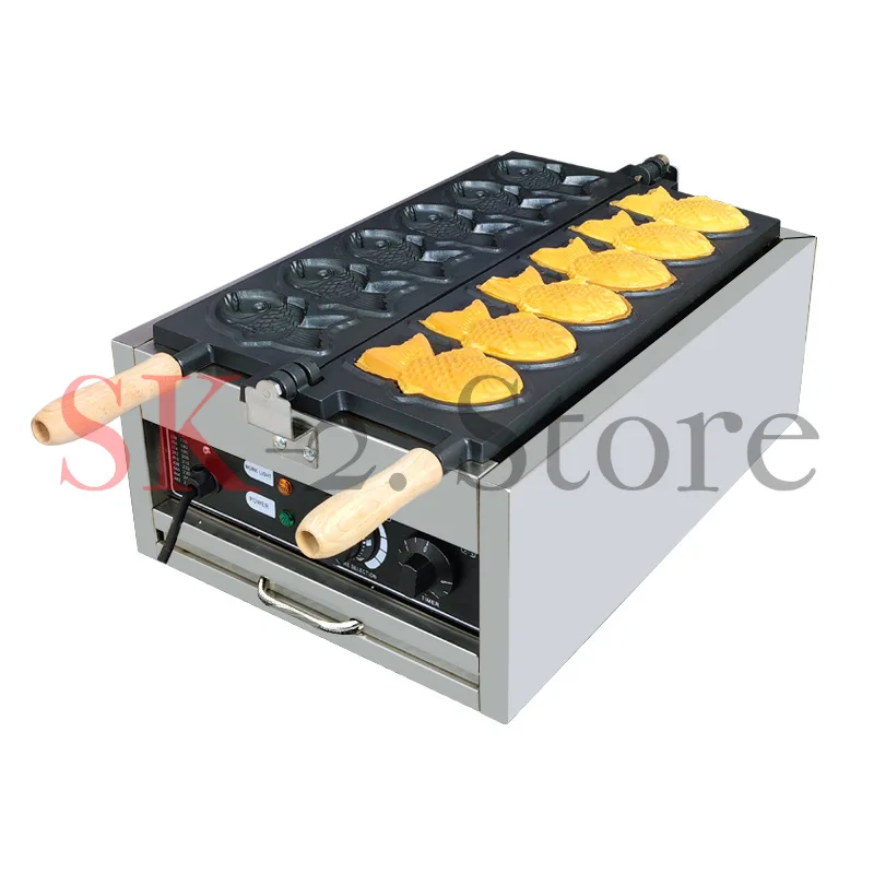 Commercial snapper grilling machine 110V220V voltage small puffing machine fish cake opening ice cream