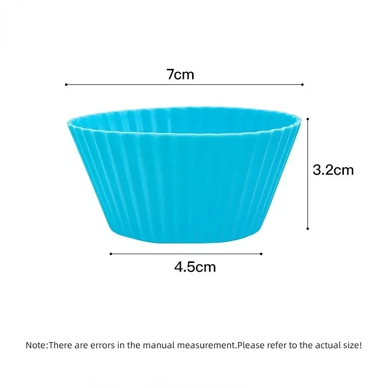 7cm Multi-color Non-toxic Environmentally Friendly Silicone Maffin Cup Cake Mold Temperature -40C To +230℃ Baking Accessories