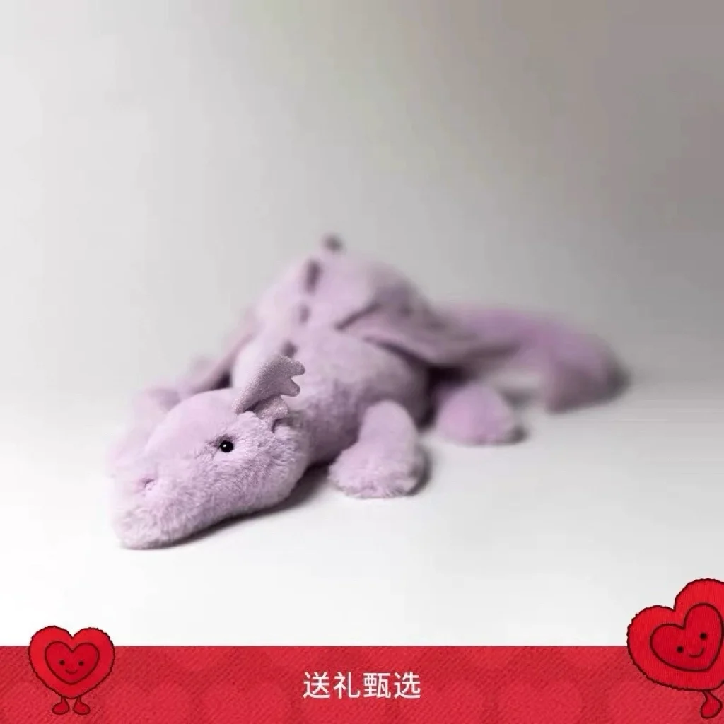 

UK Jellycat Purple Dragon Figurine Flying Dragon Plush Stuffed Toy Doll Gift for School Start Birthday Present