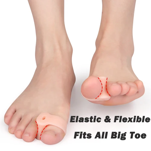 Imagen 2 del producto Pexmen 2 uds separador de dedos Corrector de juanete Gel espaciador de dedos Protector de dedos alivio del dolor de juanete superpuesto y puntera deriva