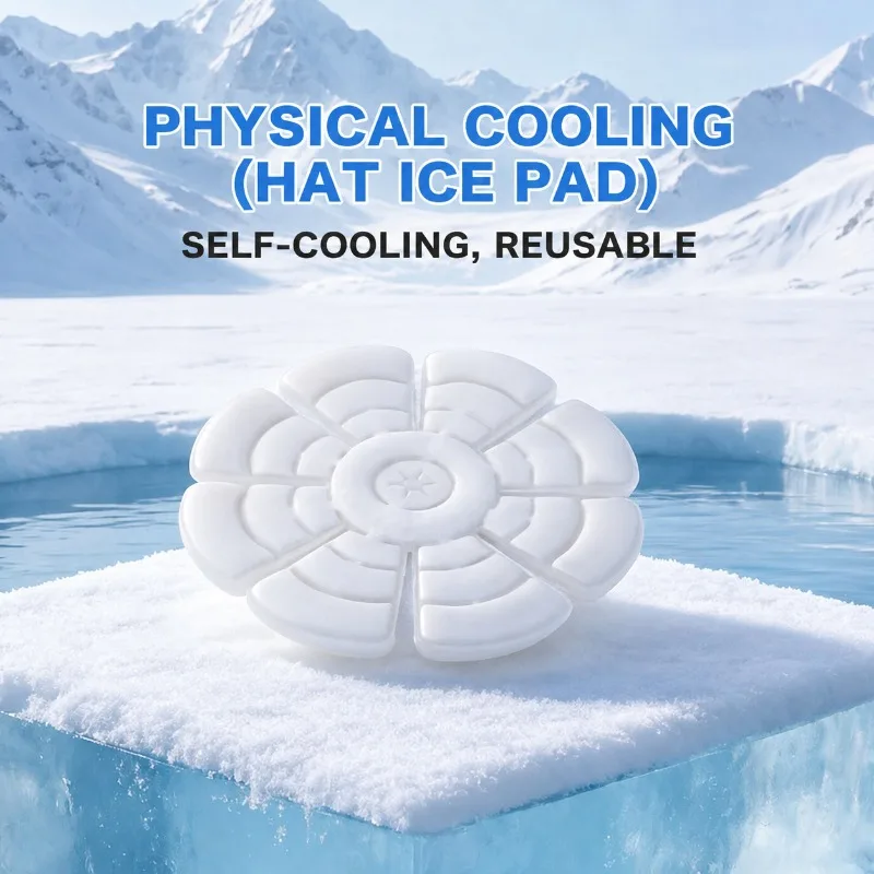 PCM Cooling Ice Pad Multifunctional Cold Sensation Insert Mat Reusable Heat Relief Liner Fit Hat Helmet Provide Long Lasting