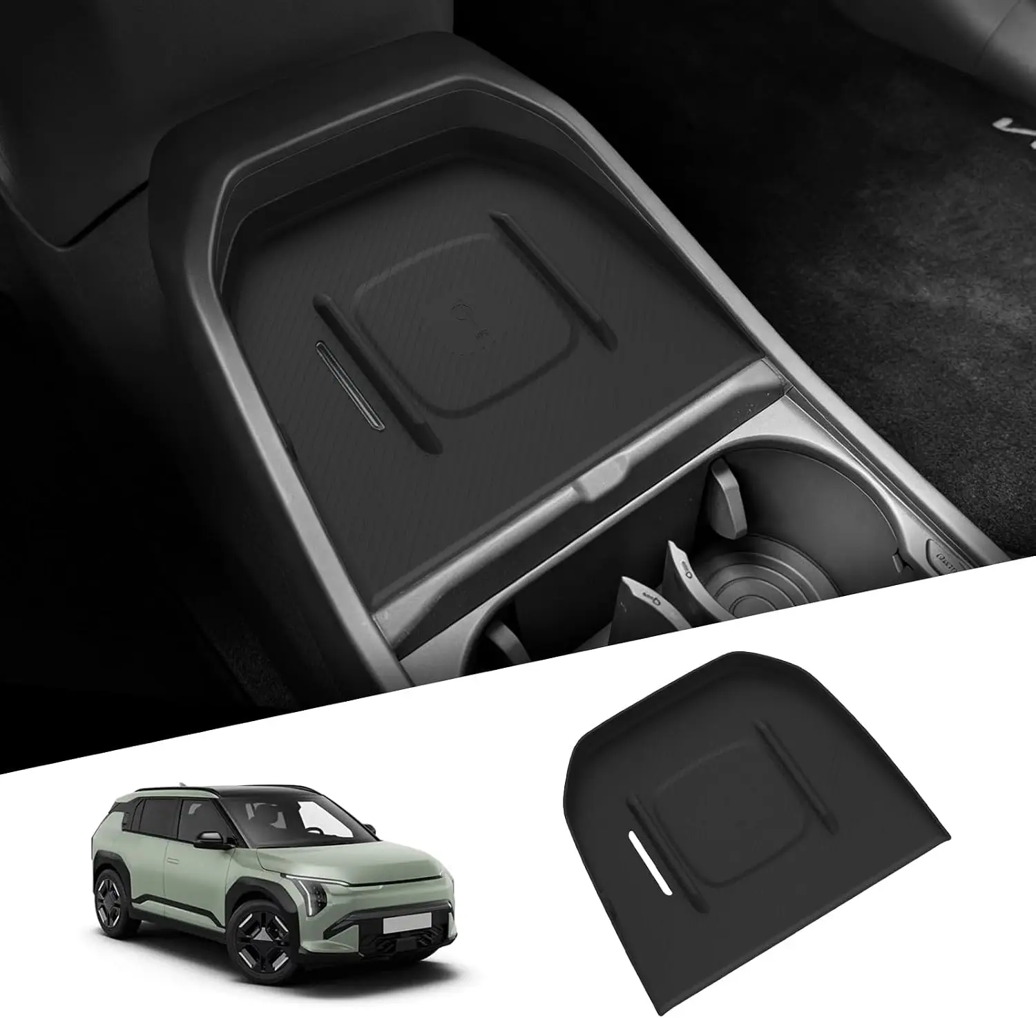Armaturenbrett-Aufbewahrungsbox für Kia EV3 2025 2024 | Hinter dem Bildschirm Aufbewahrungsbox Silikon-Mittelkonsolen-Displaybox Verstecktes Fach – Detail 7
