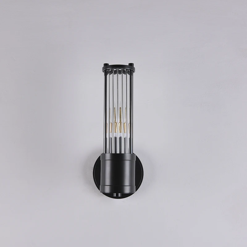 

Minimalist Copper Glass wall lamp，Bedhead light，corridor decoration lamp ，apply to villa，revolving staircase etc