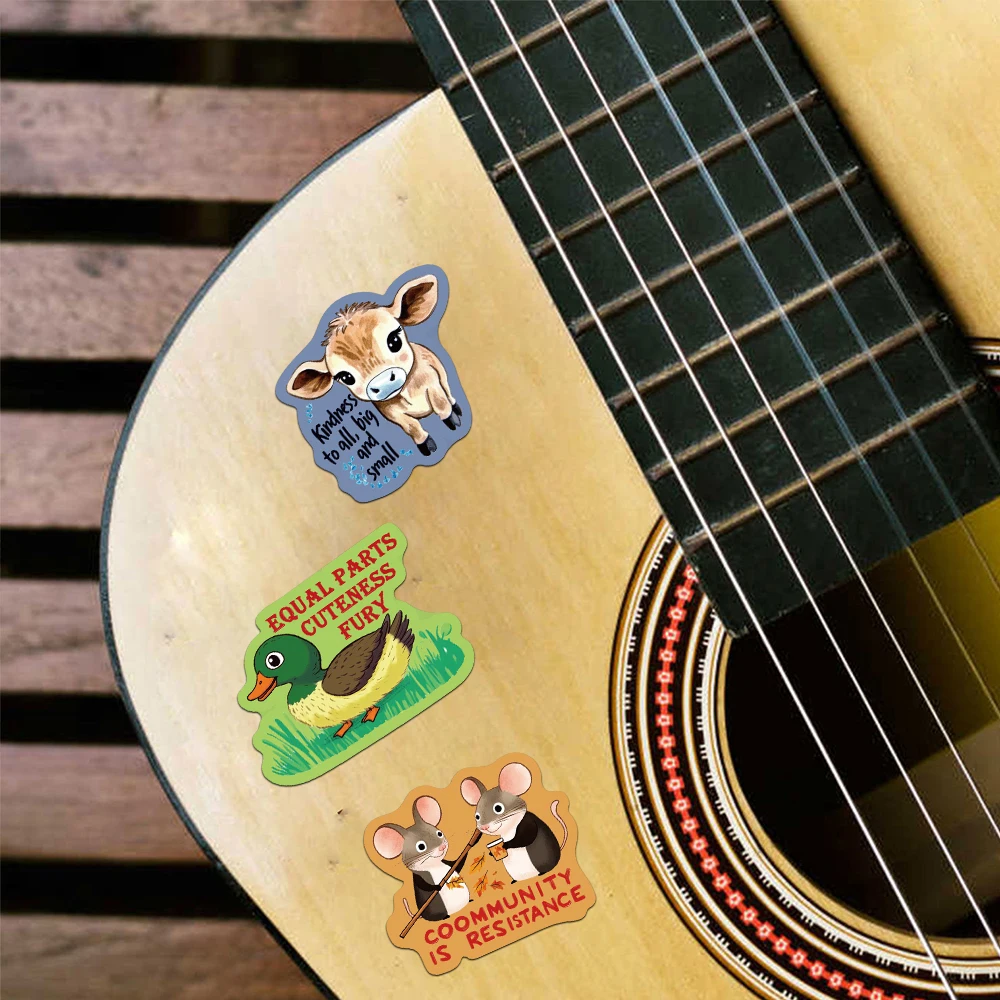 50 pezzi di cartone animato colore fiaba stile animale ispirazione adesivo decorazione creativa scrapbook cassa del telefono chitarra divertente decalcomania