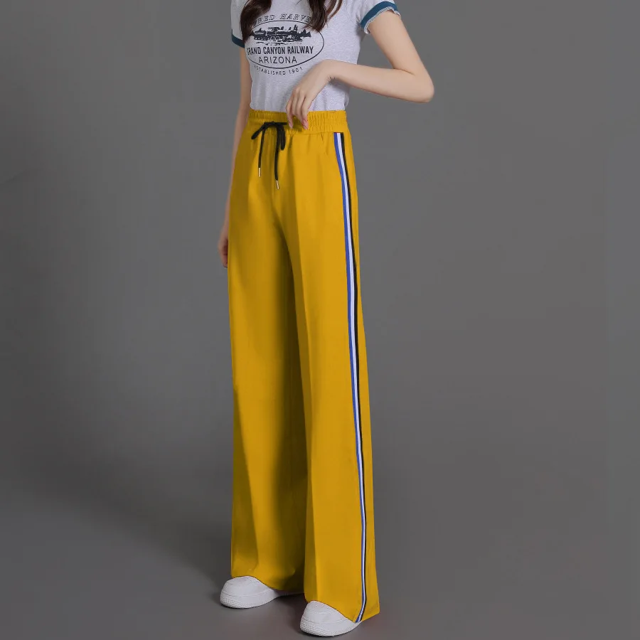 nouveau-pantalon-long-de-sport-decontracte-jaune-pour-femme-taille-haute-coupe-droite-avec-bande-laterale-pour-danse-carree-et-fitness-jambe-large