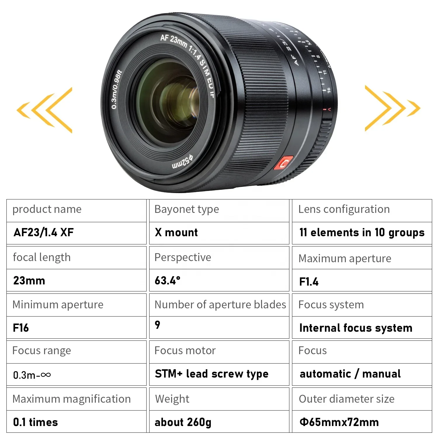 2026 New VILTROX 23mm F1.4 XF Auto Focus Large Aperture APS-C Lens AF for Fujifilm Fuji X-Mount X-H1 X20 X-T20 X-T100 X-Pro2 Cam view 2