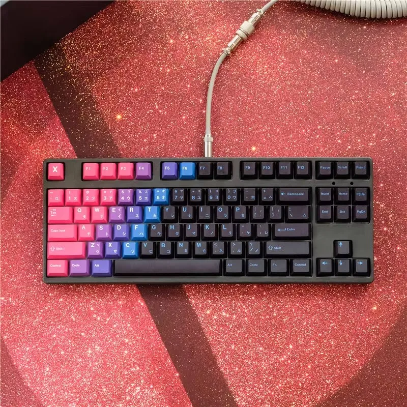 

GMK Phantom color Keycaps PBT Dye Subbed Japanese Key Caps Cherry Profile Keycap With 2.25U 2.75U 3U 7U Spacebar ISO Enter