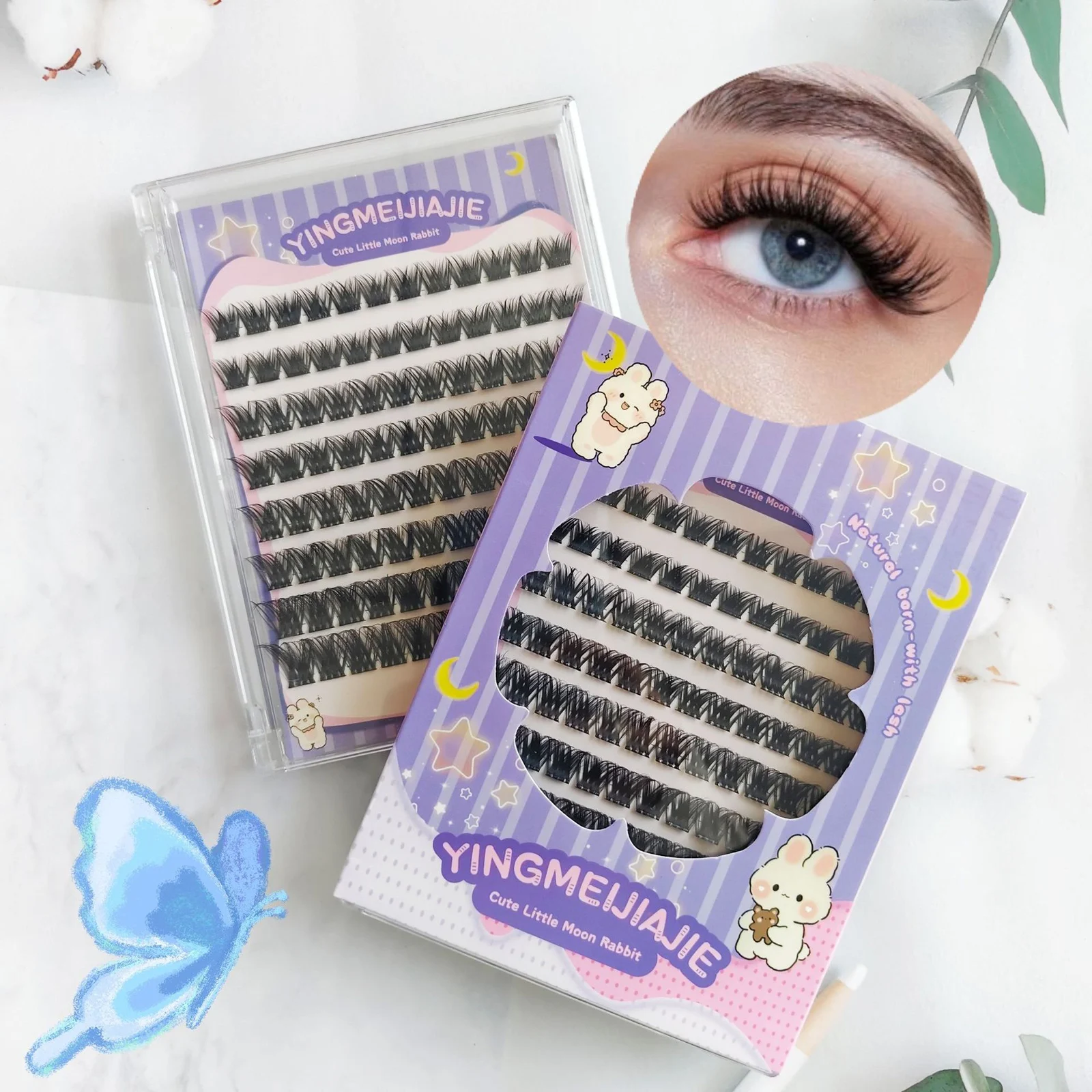 ウィスピー ラッシュ クラスター 接着剤不要 つけまつげ ソフト ナチュラル ラッシュ エクステンション ヨーロッパ風 ふわふわ セグメント クラスター ラッシュ デイリーメイク用