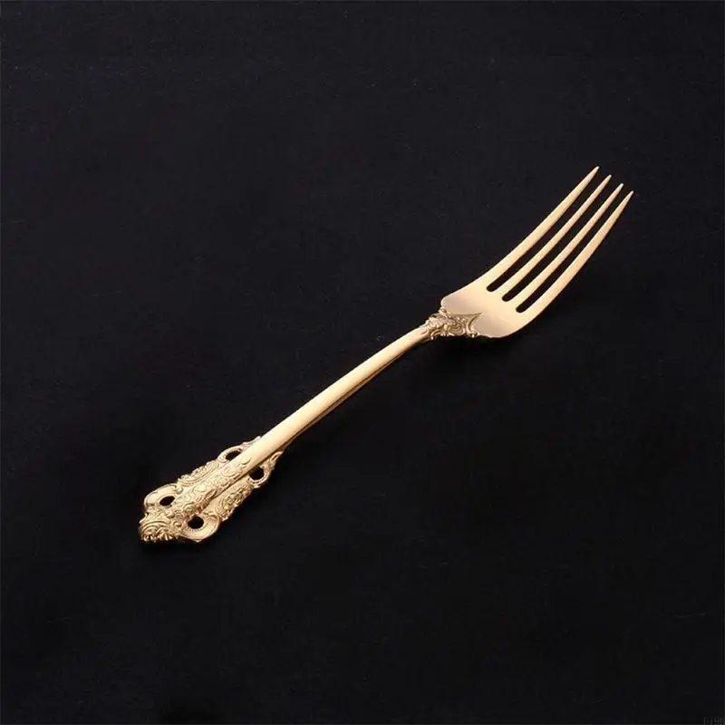 F19B 4pcs Western Dinnerware Set Stainless Steel Cutlery Set Fork Knife Spoon Tableware Set Flatware Set Silverware Set