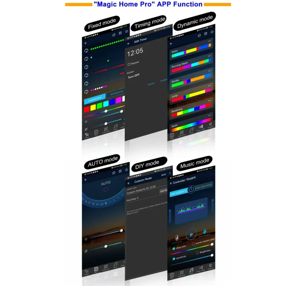 Kit de tira de luces LED inteligente WS2812B de 1-5 metros RGB direccionable individualmente IP30/65/67 DC5V y controlador LED de música Bluetooth de 28 teclas