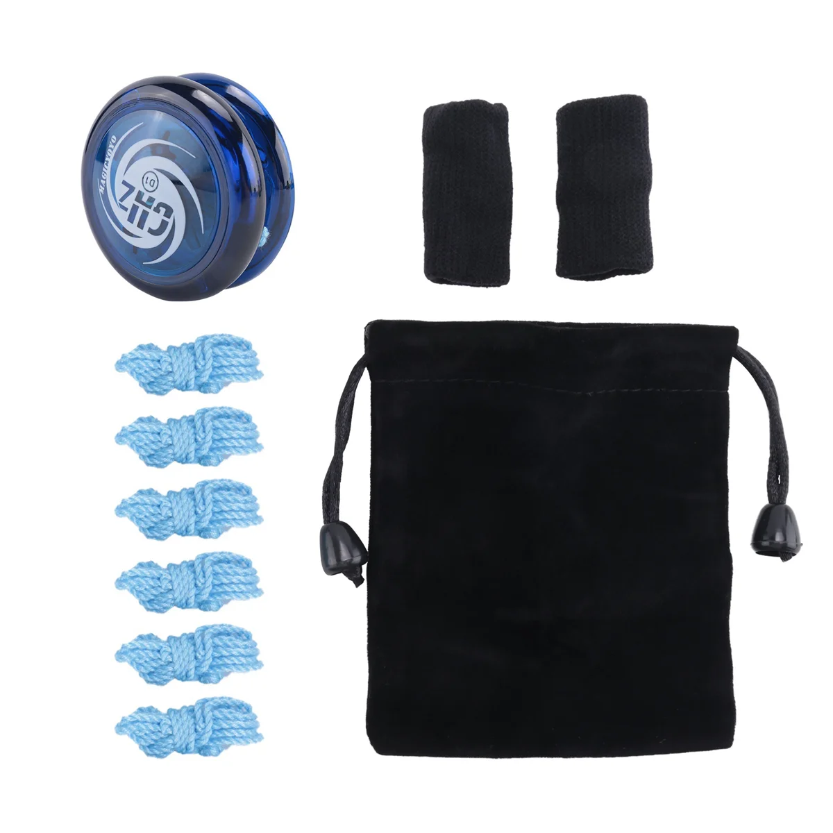 Responsive Yoyo GHZ,Professional Looping Yoyos for Kids Beginner with Yoyo Strings+Finger +Yoyo Bag,Blue