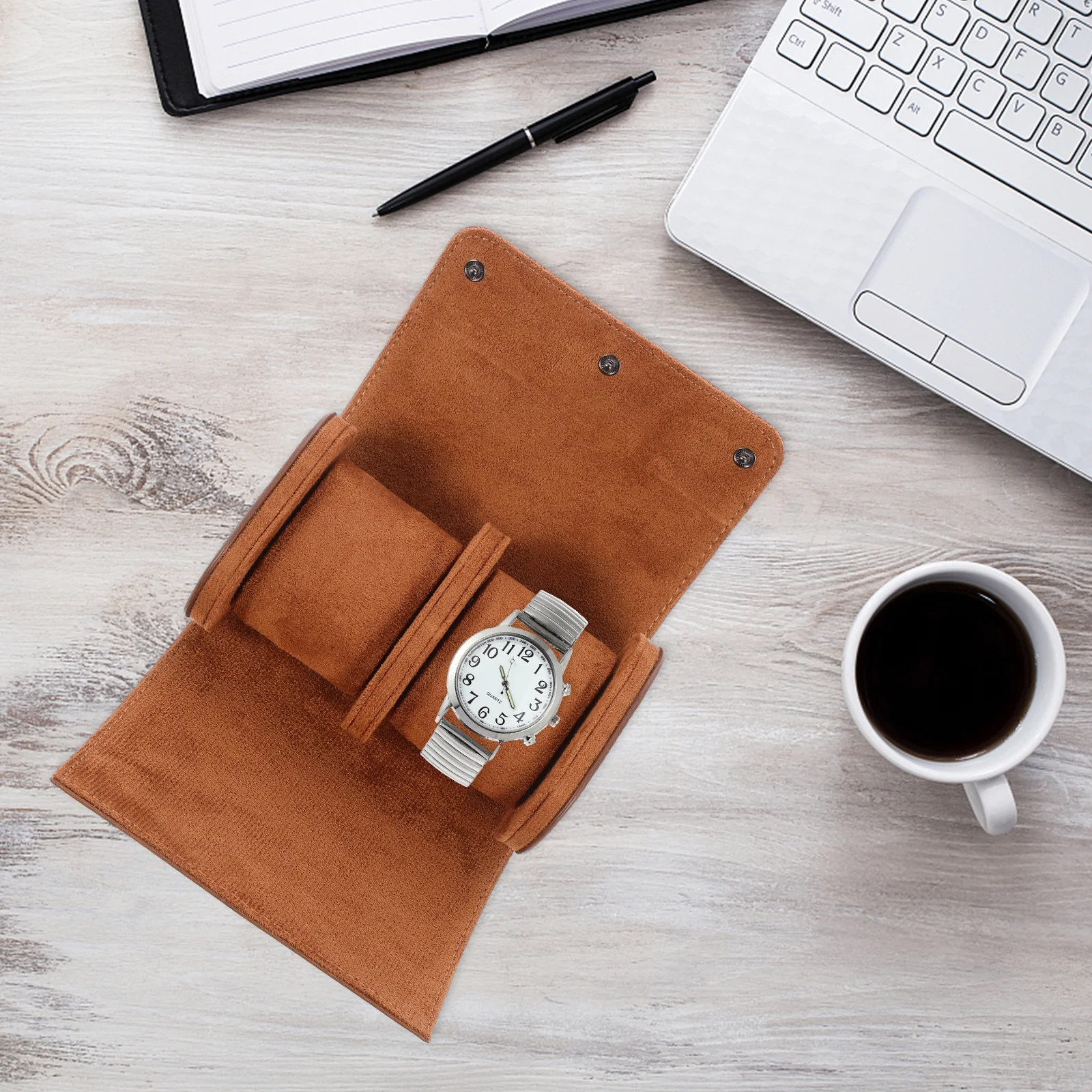 

2 Slots Watch Case Travel Case Wrist Watch Storage Organizer Display Box For Men Women Portable Jewelry Box Lightweight