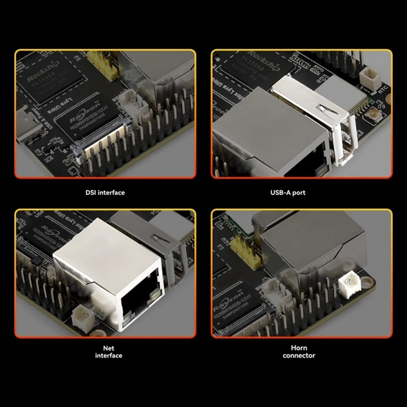 Für Luckfox Lyra Ultra W RK3506B Linux Development Board Onboard EMMC-8GB 2,4 GHz Wi-Fi6/Bluetooth 5,2/BLE