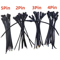 5/10/20 Pairs Male To Female 2pin 3pin 4pin 5pin Led Connector Waterproof IP68 BLACK Cable for 5050 2811 Ws2812 LED Strips Light