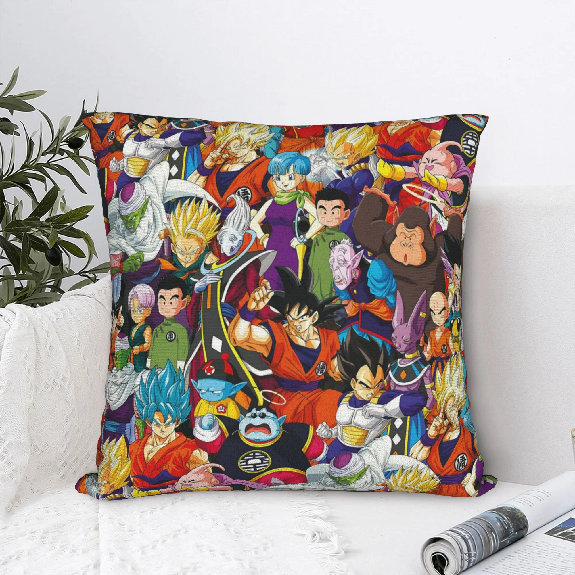 

Goku Collage Pillowcase Polyester Cushion Cover Decorative DBZ Anime Pillow Case Cover Sofa Square 45*45cm