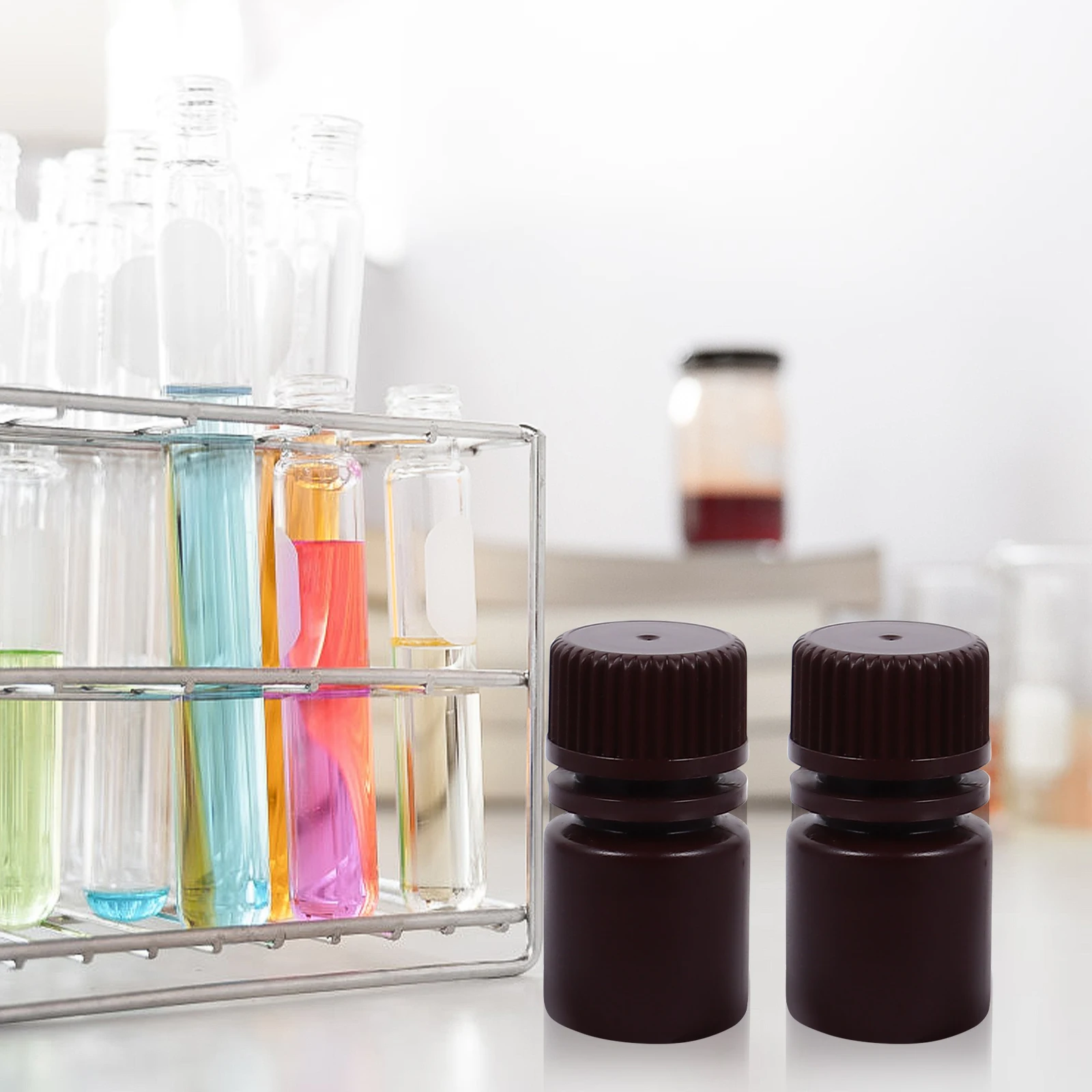 

20 Pcs Reagent Bottle Chemical Containers Plastic Multifunctional Liquid Bottles Laboratory Sealing