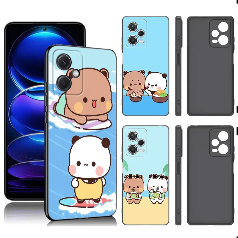 Cute BuBu DuDu Black Silicone Phone Case For Xiaomi Redmi Note 9 10 11 11S 11T 12 13 Pro 5G Plus 9S 10S 12S