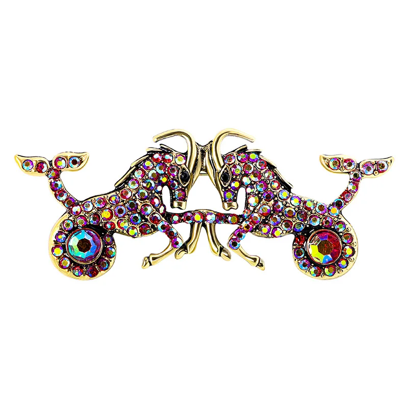 

MITTO NEW DESIGNED HOT FASHION JEWELRIES AND ACCESSORIES RHINESTONES PAVED DEEP OCEAN MONSTERS HIGH-GRADE VINTAGE BROOCH