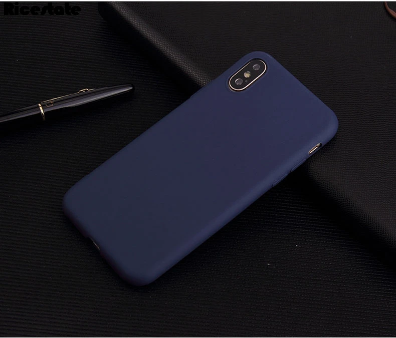 Ricesestate Fall für iPhone x xr xs max matt einfarbig Fall für iPhone 10 zehn x xs max xr Abdeckung schützen Haut Silikon Fall – Detail 2