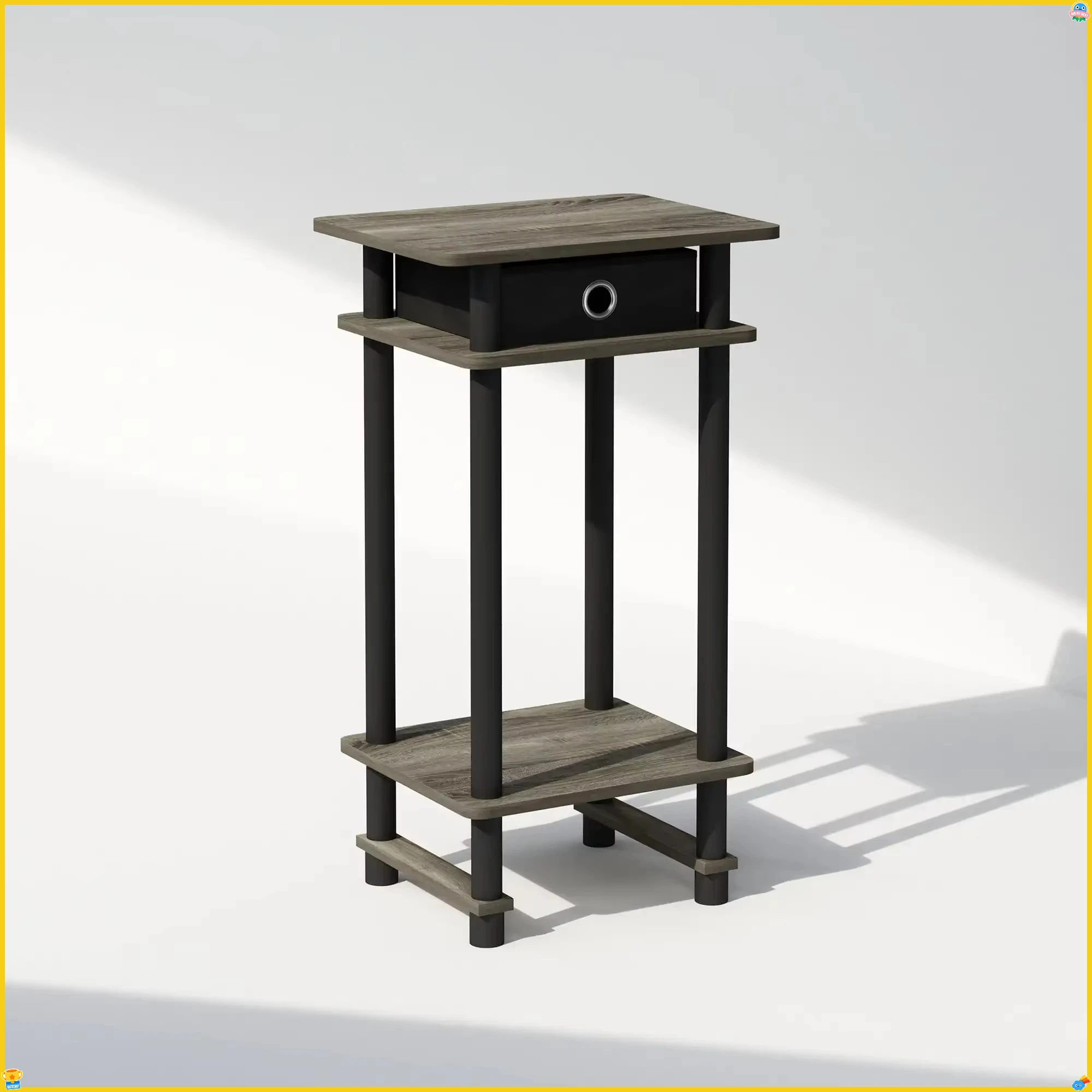 

Высокая тумбочка из французского дуба — компактная прикроватная тумбочка с ящиком для хранения — отлично подходит для общежитий и небольших спален