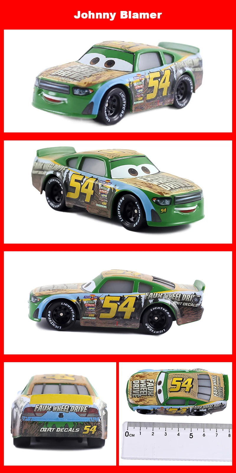Original Pixar Cars Lightning McQueen Nr.: 24,36,39,54,76,90 Rennspielzeug 1:55 Metall-Druckguss-Legierungsautos Spielzeug für Kinder – Detail 12