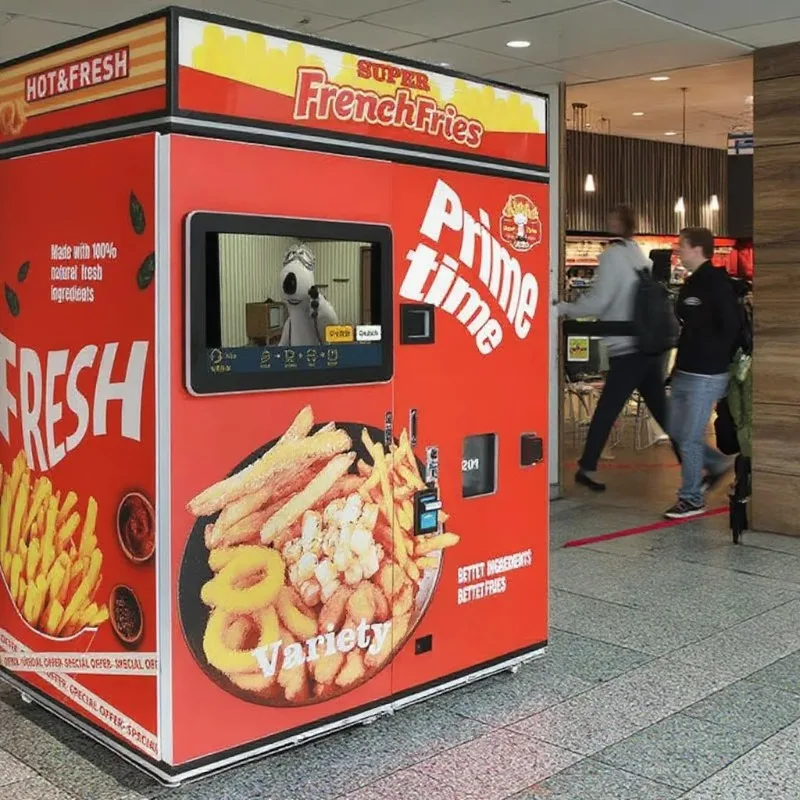 French Fries Vending Machine Fully Automatic 35 Second French Fries Machine Automatic Potato Chips Vending Machine Customized