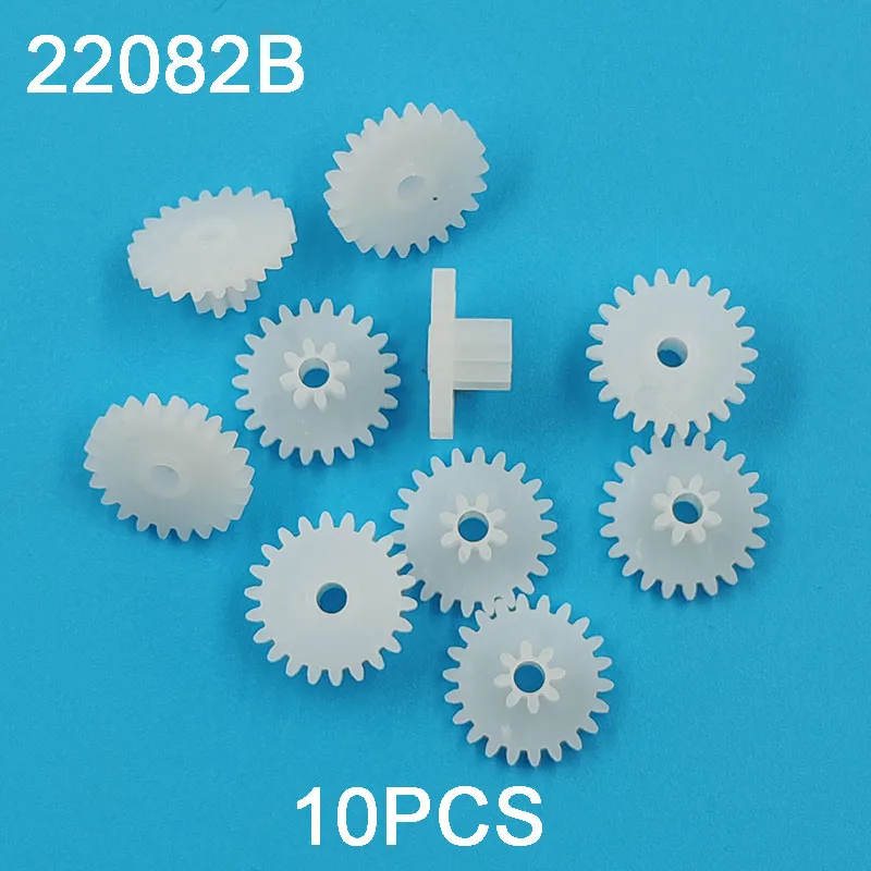 22082B 0.5M Gear 12mm Diameter POM Plastic 22 Teeth + 8 Teeth Double Layer Gears 2.05mm Hole Toy Parts 10PCS/lot