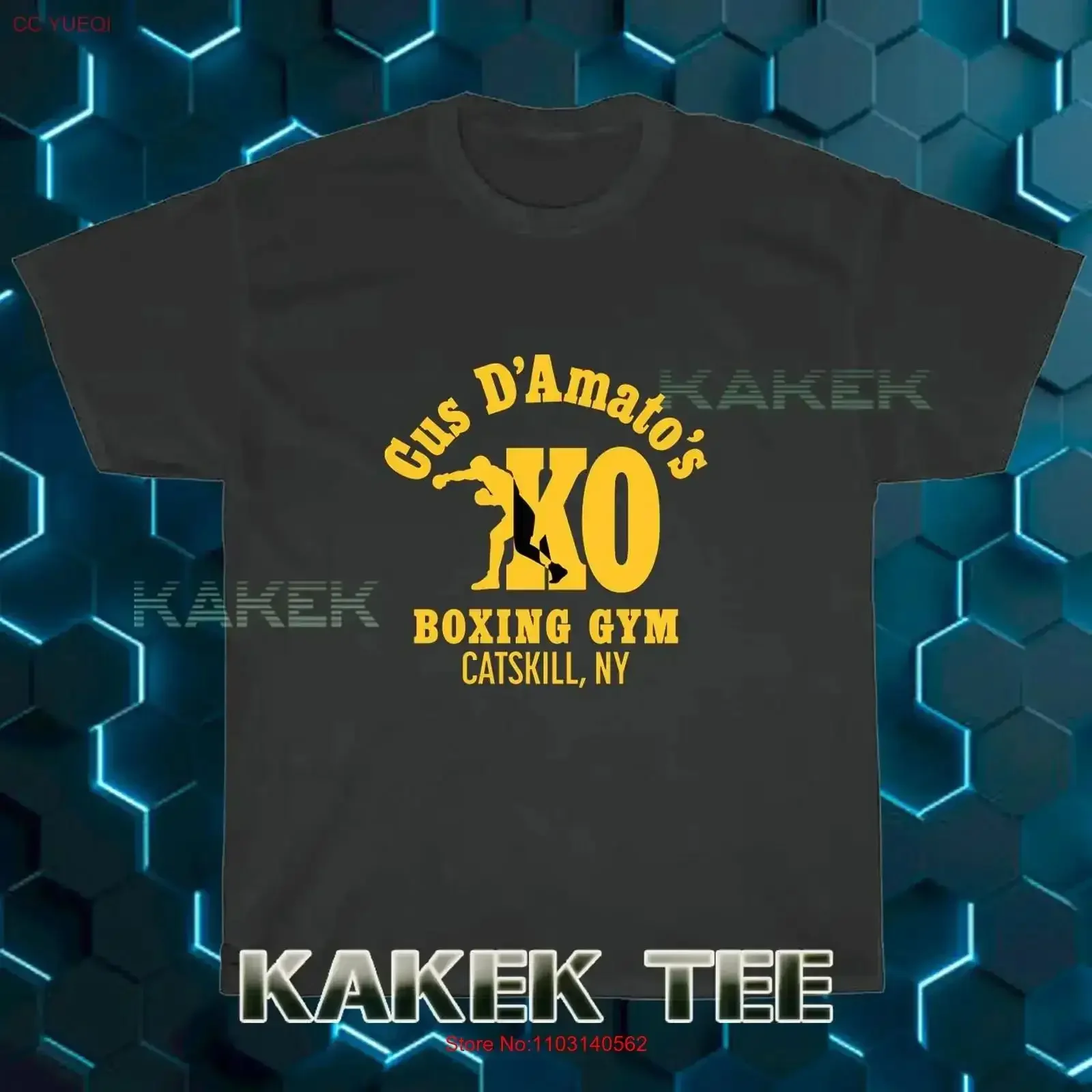 Camiseta Americana Engraçada com Logo da Academia de Boxe Cus D Amato, Tamanhos até 5XL, Vintage Lavada, Confortável para Uso Diário Casual