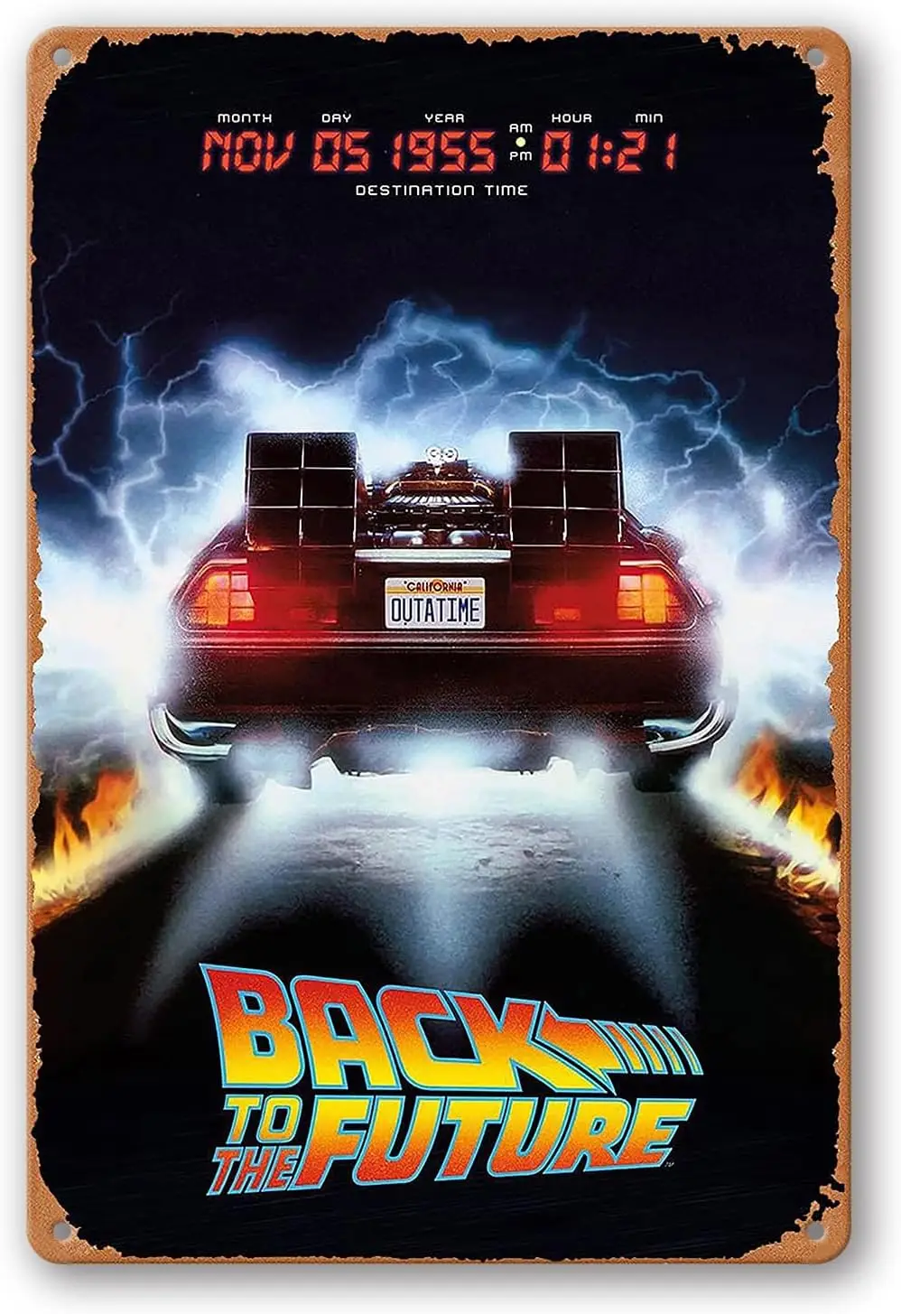 Metal Tin Sign Vintage Tin Sign Movie Back To The Future Poster For Wall Decor Cafe Bar Office Home Art Sign Decoration Vintage