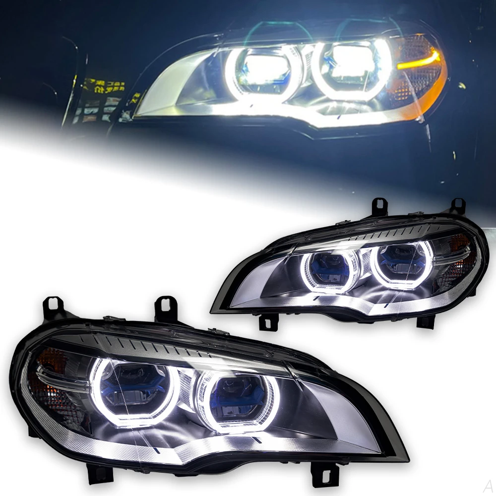 

AKD Car Styling Head Lamp for BMW X5 Headlights 2007-2013 E70 LED Laser Style DRL Signal Lamp Hid Automotive Accessories