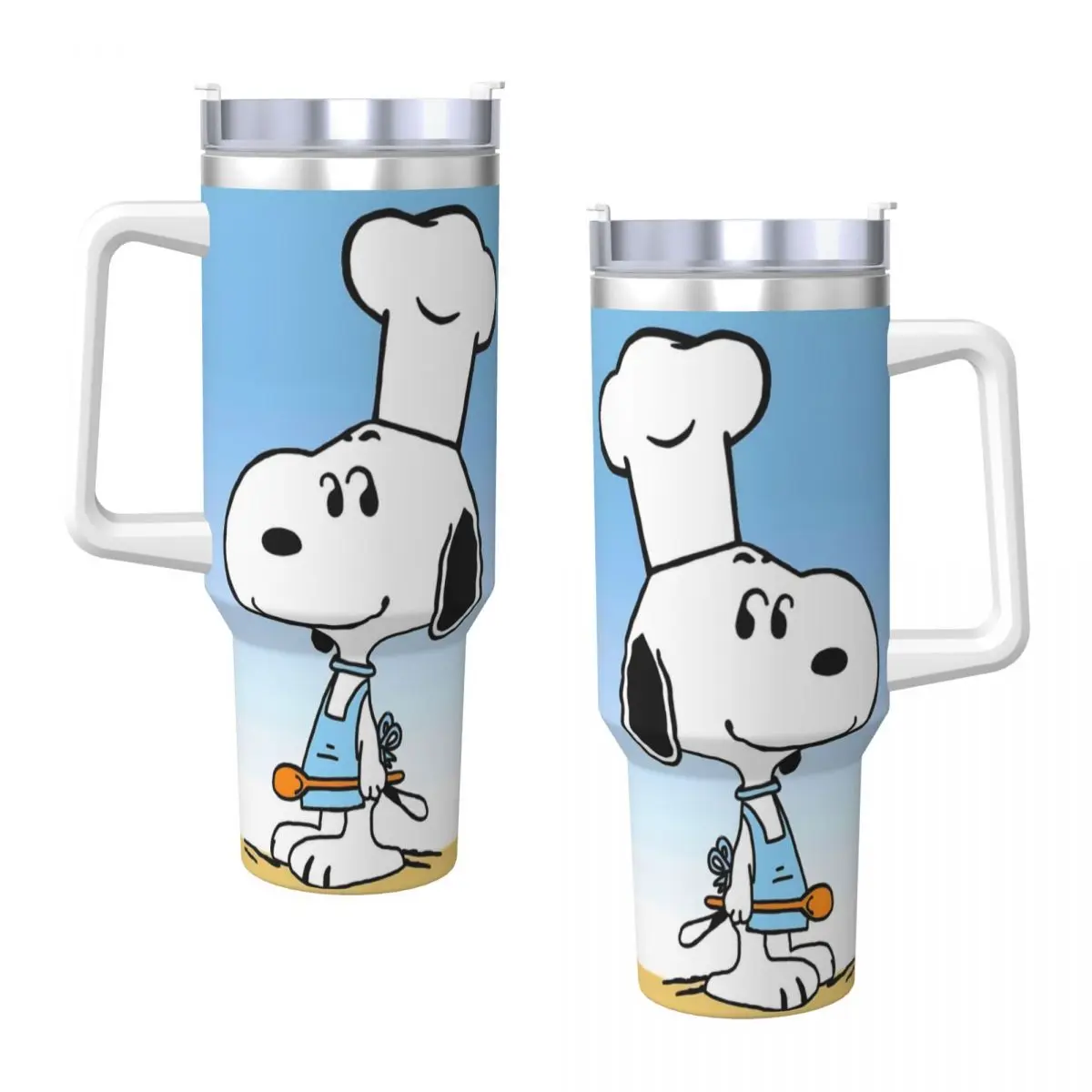 SNOOPY American Dog Tumbler Hot Drinks Water Bottle Leakproof Stainless Steel Thermal Mug Design Camping Car Mugs